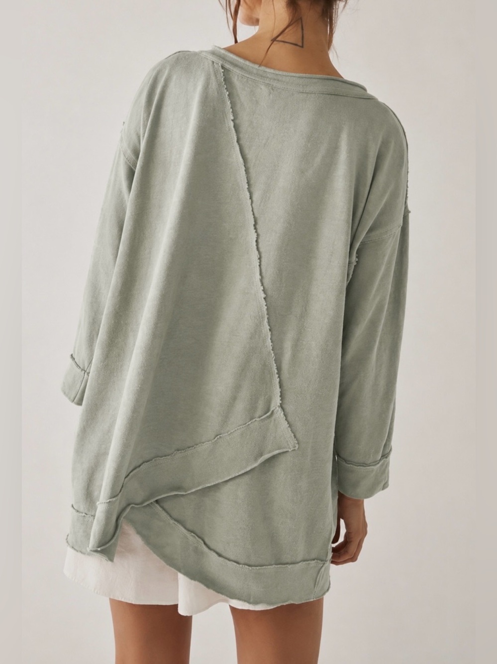 NWOT Free People Organic Cotton Oversized Pullover - Picture 4 of 15